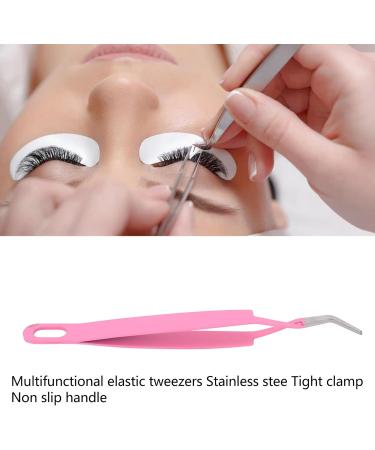 Lash Tweezers Curved Tip Stainless Steel Volume Eyelash Tweezers for Girls Women Beginners Makeup Artists - Buy Online on GoSupps.com