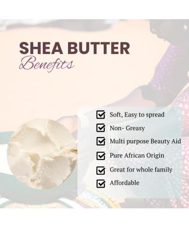 100% Natural African Shea Butter - Organic Pre-Softened Raw Unrefined Pure from Ghana for Skin & Hair - 8 oz - Buy Online on GoSupps.com