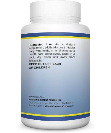 Vitamin Discount Center Pantothenic Acid 500mg - Vitamin B5 - Vegetarian - 100 Tablets - Buy Online on GoSupps.com