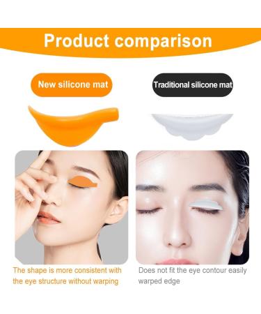 MAYOKIAAR 10 Pairs Lash Lift Shield Silicone Lift Pads for Eyelash Perm Reusable Lash Lift Pads Eye Lash Lift Tint Perm Separator Kit Soft Silicone Makeup Tool for Lashes Lifting(Orange) - Buy Online on GoSupps.com
