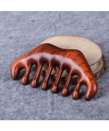 Head Meridian Massage Comb - Green Sandalwood Therapy Comb with 5 Wide Teeth for Hair & Blood Circulation - Enhance Acupuncture Experience - Buy Online on GoSupps.com