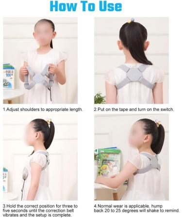 DFHBFG Intelligent Posture Corrector | Smart Adjustable Back Support & Shoulder Trainer - Gray - Buy Online on GoSupps.com