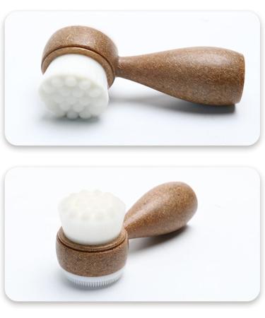 Besreey Double Sided Face Brush | Manual Face Wash Brush Facial Cleansing Brush Soft Bristles Face Cleansing And Exfoliation Scrubber for Women - Buy Online on GoSupps.com