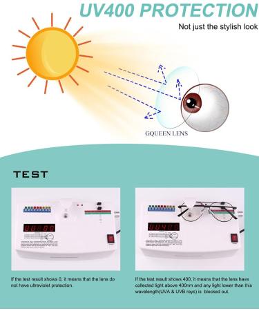 GQUEEN Pilot Style Fake Glasses - Retro Metal Frame UV400 for Men & Women - Non-Prescription Gold - Buy Online on GoSupps.com
