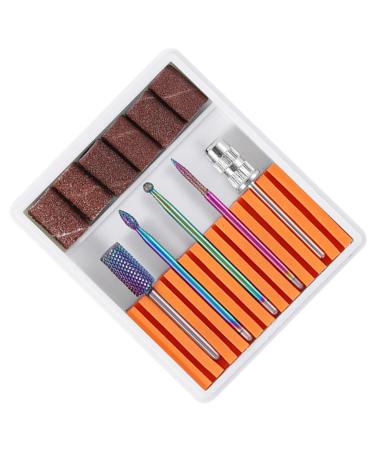 Ipetboom 1 Set Nail Drill Bits Tungsten Steel Equipment 6.5x5.5cm Orange