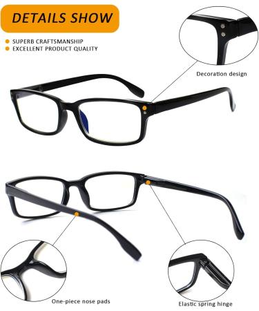 Kerecsen 6-Pack Blue Light Blocking Reading Glasses - Spring Hinge Readers for Men & Women - 1.5x Computer Eyeglasses - Buy Online on GoSupps.com