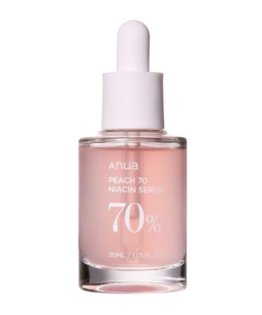 Anua Peach 70% Niacinamide Serum 30ml / brightening hydrating face serum hyperpigmentation treatment reducing melanine daily clean beauty (1.01 fl. oz.)