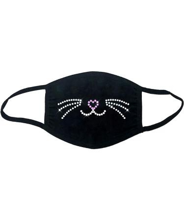 Shop Lulupi Glitter Cat Mouth Protection 3D Printed Washable Cotton Mask - Multifunctional Everyday Face Scarf with Cat & Animal Motif - Buy Online on GoSupps.com