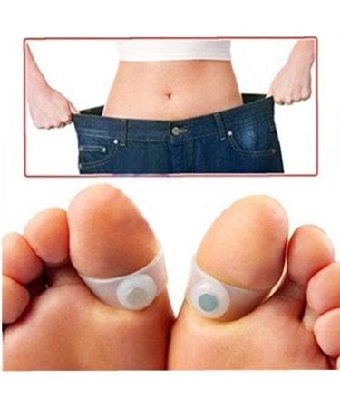 TOSSPER Slimming Silicone Foot Massage Magnetic Toe Ring - 1 Pair for Fat Loss & Health Benefits - Buy Online on GoSupps.com