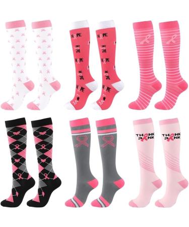 Buy Asudaro Women Compression Stockings - 6 Pairs Colorful Elastic Socks for Pregnancy Leisure & Sports | Warm Thrombosis Support Socks S-M - Buy Online on GoSupps.com