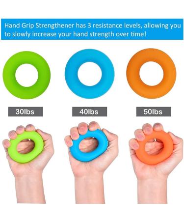Klop256 3 PCs Griff Trainer Rings - Adjustable Finger & Handle Resistance Trainers (30LB/40LB/50LB) for Fitness & Strength Training - Buy Online on GoSupps.com