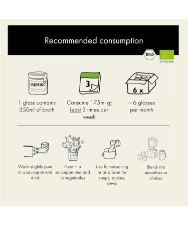 JARMINO Organic Beef Bone Broth | 6 x 350ml Pack | Paleo & Clean Eating Alternative - Buy Online on GoSupps.com