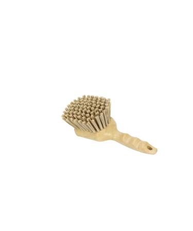SPARTA 40541EC25 Plastic Scrub Brush Utility Brush Kitchen Brush With Hanging Hole For Cleaning 8 Inches Tan (Pack of 6) Tan 6