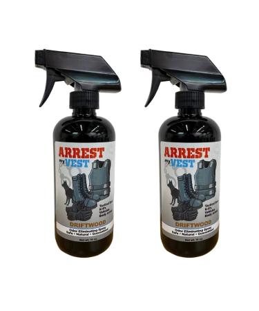 Arrest My Vest Military and Police Grade Odor Eliminating Spray for Body Armor Odor, Tactical Gear. Safe on K9's. Safe on All Ballistic Vests and Fabrics - New Driftwood Fragrance - 2 16 oz Bottles - Buy Online on GoSupps.com