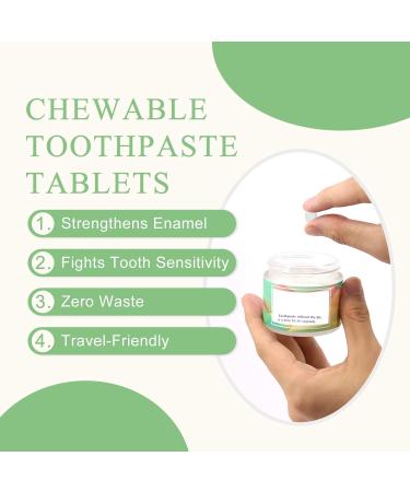 NOB Toothpaste Tablets Hydroxyapatite Chewable Toothpaste Eco-Friendly Travel Toothpaste Zero Waste Natural Paste Tabs(62Pcs) - Buy Online on GoSupps.com