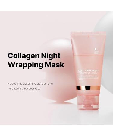 Collagen Overnight Wrapping Peel Off Facial Mask - Hydrating Reduces Fine Lines & Blackheads - International Shipping Available - Buy Online on GoSupps.com