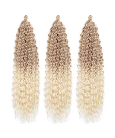 Deep Twist Crochet Hair - Waterwell Twist Bundle 22 Inch Ombre Kinky Curl Extensions 3 Packs 27/613# - Synthetic Curly Braided Hairstyle - Buy Online on GoSupps.com