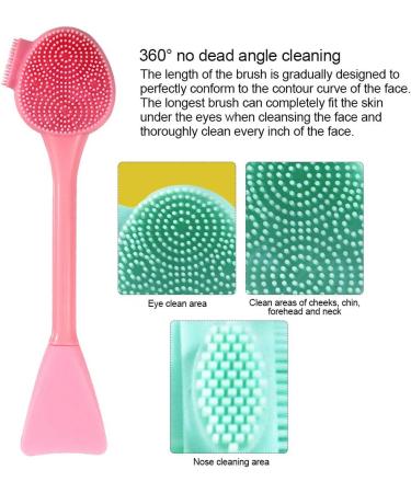 Rongweiwang Double Head Silicone Facial Cleaning Brush - Pink Fish Form Facial Massager & Peeling Tool - Perfect for International Skincare - Buy Online on GoSupps.com