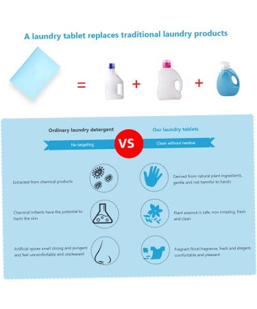 Washing Sheets Detergent 90 Sheets Deep Stain Removal Laundry Detergent Portable Laundry Soap Sheet for Home Travel - Buy Online on GoSupps.com