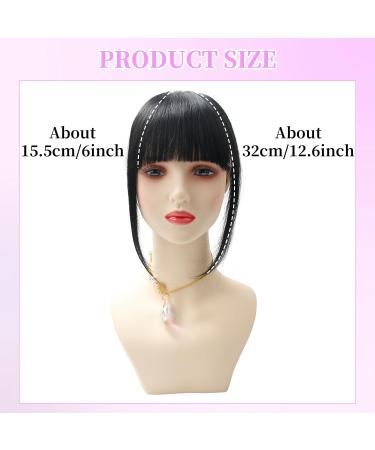 Real Human Hair Bangs Clip in Fringe Extension | Thick Unprocessed 1b# Black Color - Buy Online on GoSupps.com