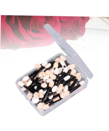 HAPINARY 50 Pcs Cosmetic Eyeshadow Eyeshadow Eyeliner Brushes Dual Sided Eyeshadow Brush Size 1 Black - Buy Online on GoSupps.com