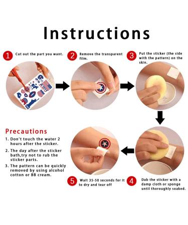 Hying Patriotic Temporary Tattoos - 10PCS American Flag 4th of July Design for Kids and Adults | Labor Day Decoration Party Supplies | Washable and Non-Toxic Patriotic Stickers - Buy Online on GoSupps.com