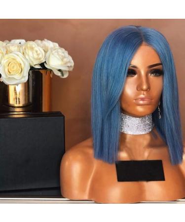 Long Blue Wig for Women | Brazilian Straight & Curly Hairstyles | Perfect for 50s 60s 70s 80s Parties - International Shipping Available - Buy Online on GoSupps.com