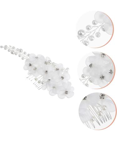 BIUDECO Women Hair Accessory Wedding Headwear Silver Barrettes Hair Accessories for Women Bridal Comb Clip Flower Hairpin Bridal Hair Red Flower Hair Clips Miss Hair Comb White The Flowers - Buy Online on GoSupps.com