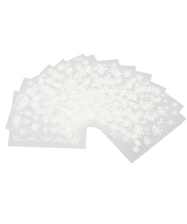 Nail Art Stickers New Year Theme 12 Sheets Snowflake Nail Stickers Manicure Decals for Professional Salon for Home