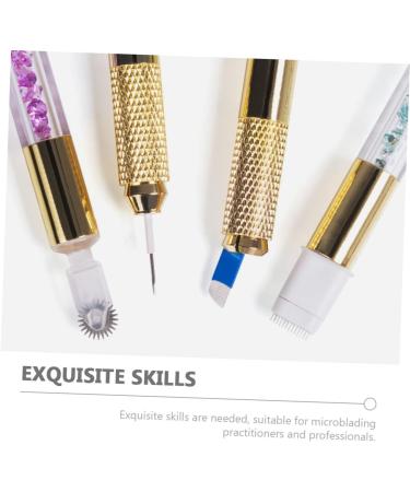  Beatifufu Embroidery Pencil Eyebrow Pencil Manual Pen Double Sided Micro-filling Pen Needle Microblading Pen Upm Aluminum Needle Pliers Multifunction - Buy Online on GoSupps.com