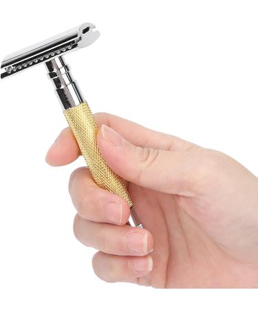 Double-Sided Safety Razor | Manual Retro Razor | Non-Slip Gold Design for Home & Travel - International Shipping Available - Buy Online on GoSupps.com
