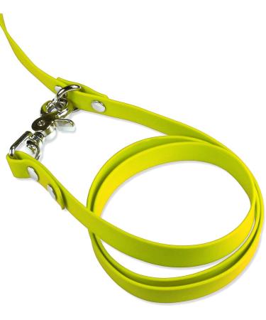 10m Neon Yellow Dog Leash Durable Water-Repellent with 2 Carabiners & D-Ring for Strong Dogs | International Shipping Available - Buy Online on GoSupps.com