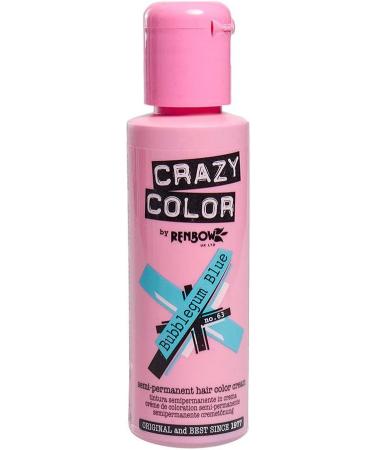 X2 Crazy Color Semi-Permanent Bubblegum Blue Hair Dye Bubblegum Blue 100 ml (Pack of 1) - Buy Online on GoSupps.com