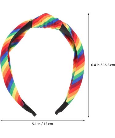 Beaupretty Rainbow Headband Knot Headband Pride Headband Rainbow Hairband Non Slip Knotted Hair Hoop for Women Girls - Buy Online on GoSupps.com