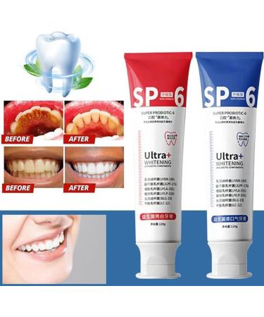 SP-6 Ultra Whitening Probiotic Toothpaste | Fresh Breath & Stain Removal | 6 Tooth Paste for Brightening | International Shipping Available - Buy Online on GoSupps.com