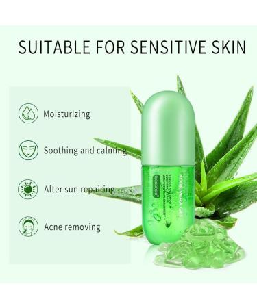 Tongyend Aloe Gel After Sun Moisturizing Lotion Acne Removing Soothing Natural Vegan Cruelty-Free All Skin Types Aloe Vera Gel Moisturizing Capsule 50ml For Body Skin Care - Buy Online on GoSupps.com
