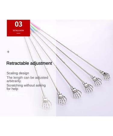 Dcniyt Telescopic Back Scratcher - Stainless Steel Portable Self-Massage Device (2 Pack) for Ultimate Itch Relief - Buy Online on GoSupps.com