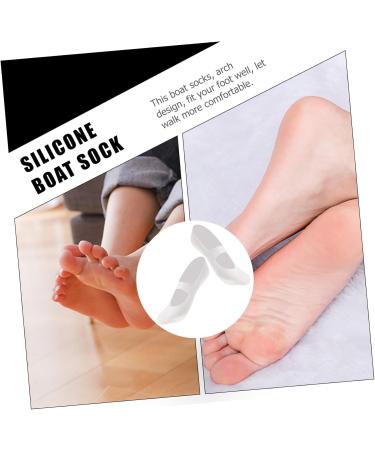 Housoutil 1 Pair Beach Socks Ballet Socks Silicone Ship Socks Arch Socks Compression Silicone Moisturizing Socks Cracked Heel Socks Socks Protector White Men and Women Spa - Buy Online on GoSupps.com