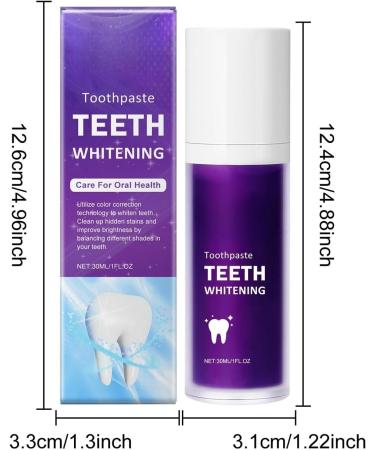 Purple Teeth Whitening Toothpaste Purple Whitening Toothpaste Women Men Gentle Teeth Stain Remover Brighten & Refresh - Buy Online on GoSupps.com