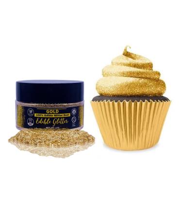 BULK-10G Edible Glitter and Gold Dust for Drinks and Cake Decorating - Vegan, Dairy-Free, 100% Food Safe - Buy Online on GoSupps.com