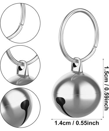 Molain 24-Piece Cat & Dog Collar Bells - Silver Training Bells with Key Ring - Perfect Pet Accessories for Festivals & DIY - Buy Online on GoSupps.com