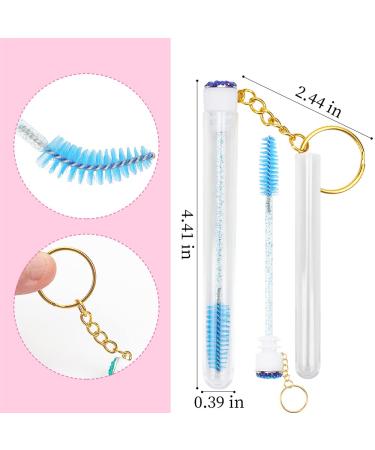 48-Piece Disposable Mascara Wands Set with Crystal Lash Spoolies Brush and Reusable Diamond Keychain Empty Eyelash Brush Tubes - Makeup Brush Kit for Women and Girls - Buy Online on GoSupps.com