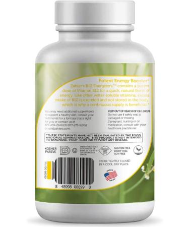 Zahler B12 Energizer: 5000 MCG Methylcobalamin Cherry Lozenges - Kosher Certified Energy Supplement - Buy Online on GoSupps.com