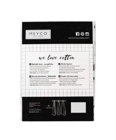 Meyco Muslin Diaper Set of 3 - 70x70 cm Feather Cloud Dots Grey-White | International Shipping Available - Buy Online on GoSupps.com