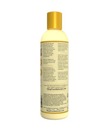 OKAY Honey Leave-In Deep Conditioner | All Hair Types & Textures | Hydrate & Strengthen with Shea Butter Almond & Avocado | Paraben Silicone & Sulfate Free | 8 oz - Buy Online on GoSupps.com