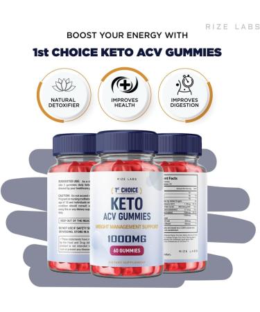 1st Choice Keto Gummies with Apple Cider Vinegar - Advanced Weight Loss Supplement for Belly Fat - 60 Gummies - Buy Online on GoSupps.com