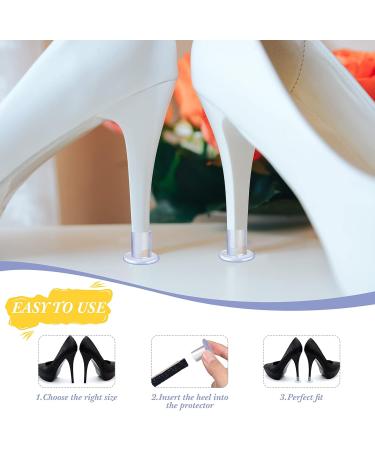 6 Pairs High Heels Protector - Transparent Shoe Stoppers for Women | Wedding & Outdoor Use - 3 Sizes Available - Buy Online on GoSupps.com