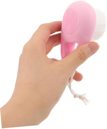 Angoily Facial Exfoliator Soft Fur Scrub Brush Brush Facial Cleansing Artificial Fiber Manual Cleaning Brush Scrub Makeup Brush Scrubber washbasin exfoliating Brush Double Sided face - Buy Online on GoSupps.com