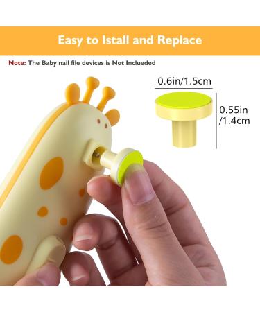 10Pcs Colorful Replacement Nail File Heads for Giraffe Baby Nail Trimmer - Safe and Suitable for Infants & Toddlers - Buy Online on GoSupps.com