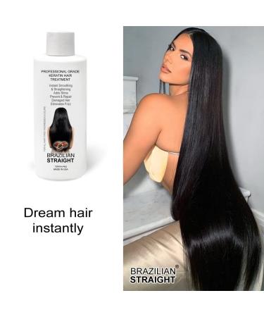 Real Brazilian Keratin Straightening Treatment Kit - Pro Results for Shiny Smooth Hair | Lasts 3-9 Months | 4 oz - Buy Online on GoSupps.com